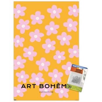 Trends International Art Bohème - Pink Flowers Unframed Wall Poster Prints