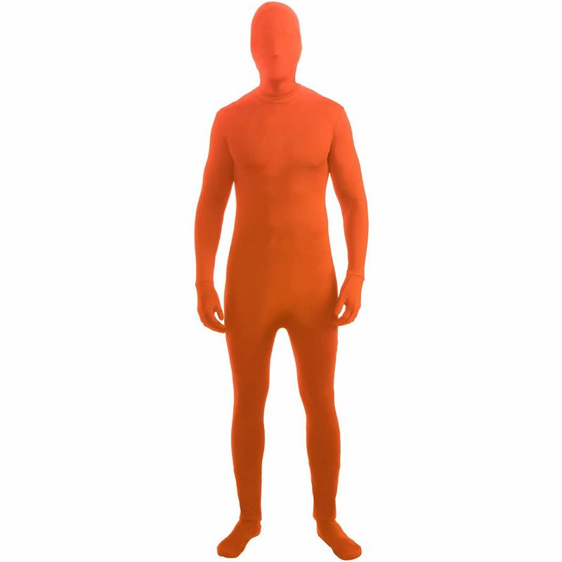 Forum Novelties Disappearing Man Stretch Costume Bodysuit Teen: Neon Orange, 1 of 2