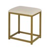 White Linen Particle Board with Triamine Iron Feet Two Drawers Three Shelves Three Colors Dimmable Bulb Light Luxury Style Dressing Table Set - 4 of 4