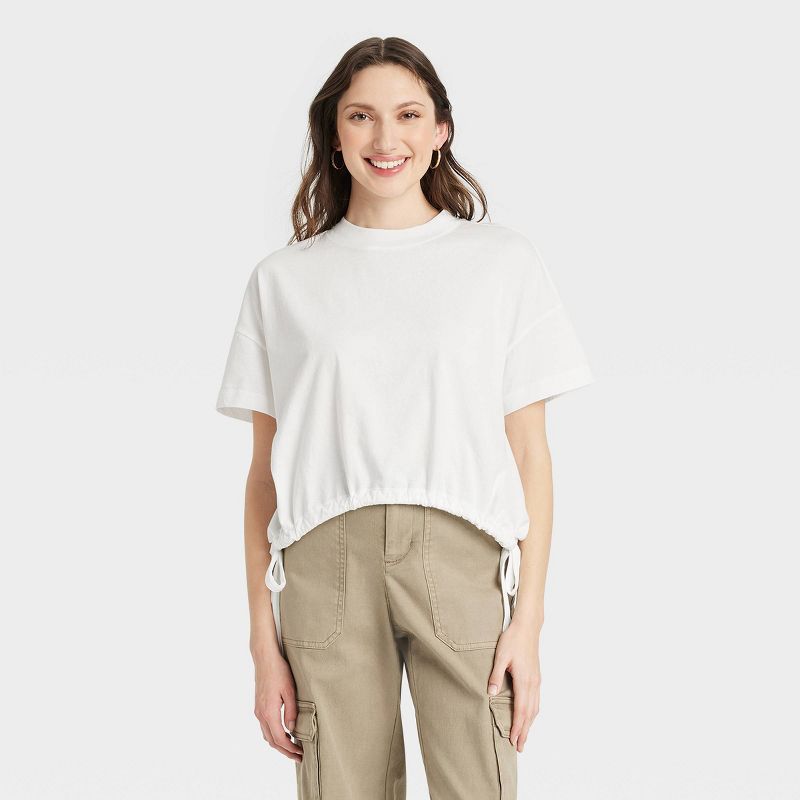 Women's Short Sleeve Side Ruched T-Shirt - Universal Thread™, 1 of 7