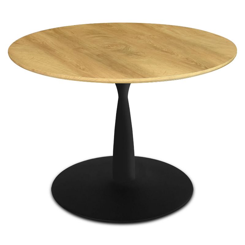 Harrison 35'' Wood Grain Finish Round Top With Metal Base Round Pedestal Dining Table-The Pop Maison, 5 of 10