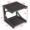 Maliang 23.8 Inch Modern Coffee Table With Storage, Solid Wood Special Shape Coffee Table - 4 of 4