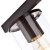 C Cattleya 3 Light Bathroom Vanity Light Oil-rubbed Bronze with Glass Shade - 4 of 4