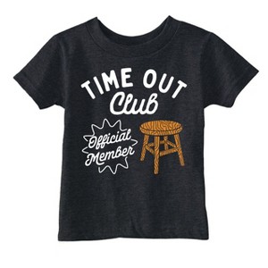 Toddler Funny T Shirts Time Out Club Sarcastic Graphic Novelty Tee for Young Kids - Crazy Dog Toddler T Shirt With Sarcastic Sayings - 1 of 4