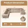HOMLUX U-Shape Modular Sectional Sofa Couch, 27" Deep Seat Modern Minimalist Couches for Living Room, Style 3 - 2 of 4