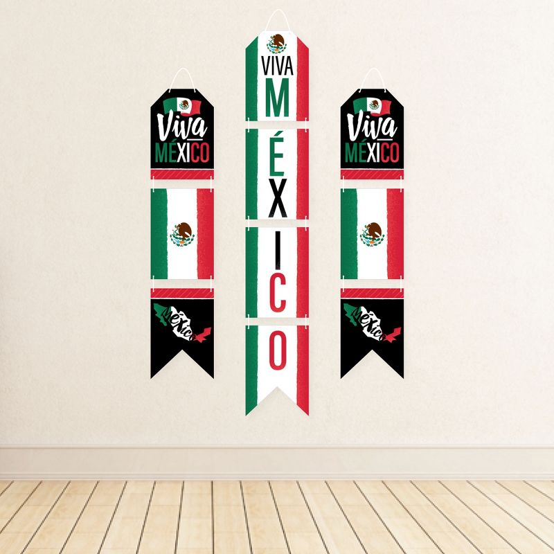 Big Dot of Happiness Viva Mexico - Hanging Vertical Paper Door Banners - Mexican Independence Day Party Wall Decoration Kit - Indoor Door Decor, 3 of 8