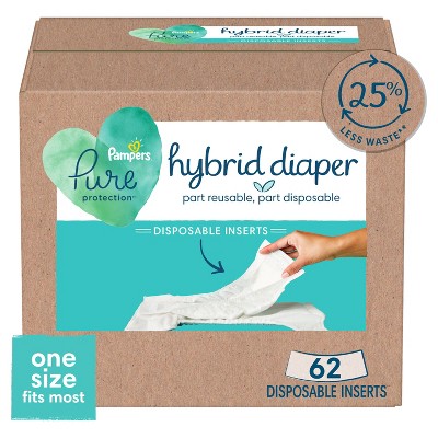 Pampers Pure Hybrid Daytime Diaper Inserts - 62ct