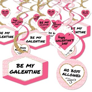 Big Dot of Happiness Be My Galentine - Galentine's and Valentine's Day Party Hanging Decor - Party Decoration Swirls - Set of 40 - 1 of 4