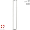 Modern Satin Push Pull Door Handle – Long Stainless Steel Handle for Glass, Barn, Shower, or Wooden Doors – Contemporary Entry Design - 2 of 4