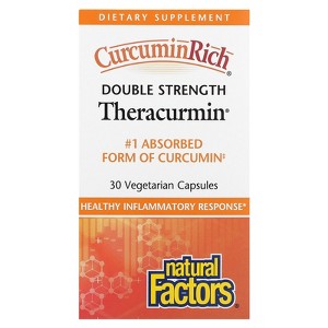 Natural Factors Theracurmin, Double Strength, 60 mg, 30 Vegetarian Capsules - 1 of 4