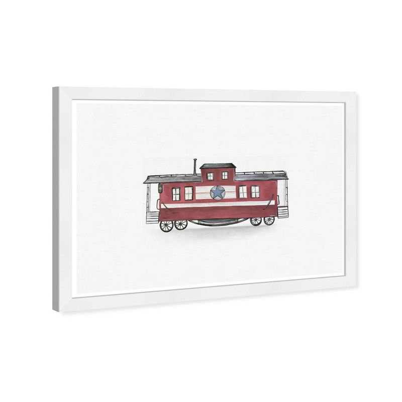 21&#34; x 15&#34; Red Train Transportation Framed Art Print - Wynwood Studio, 2 of 7