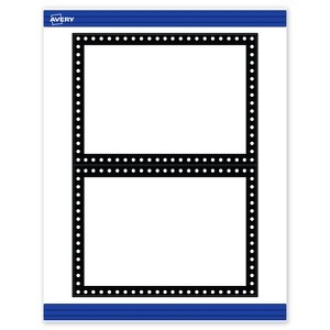 Avery 5" x 7" Cards, Black and White Polka Dots, 20 ct - 1 of 4