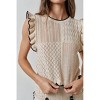 Women's ROUND NECK RUFFLE TOP - lalavon - 3 of 4