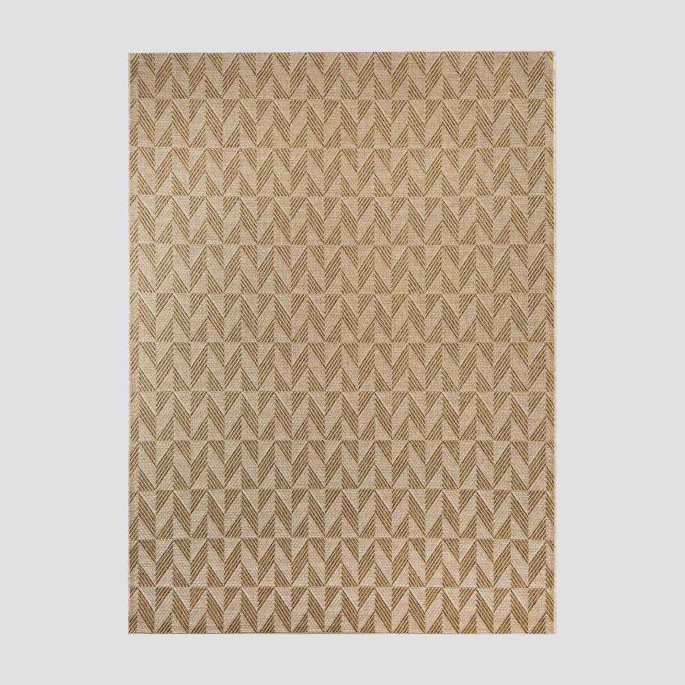5' x 7' Shifted Chevron Outdoor Rug Beige - Project 62™