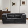 Whisen Modern Compression Loveseat, Convertible Floor Sofa Bed,DIY Boneless Modular Sectional Couch, No Assembly Required - 4 of 4