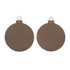Transpac MDF Golden Ornament Wall Decor Set of 2 Christmas Home Decorations - 3 of 4
