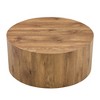 GlasFlength Coffee Tables, Modern Coffee Table with Complex Texture Patterns, Stylish and Durable Design for Living Room, Patio, Brown, 27.5*27.5"*12" - 4 of 4