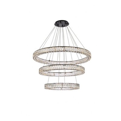 Elegant Lighting Monroe 3 - Light Chandelier in  Black