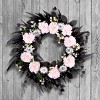 26" Pretty Morbid Pink Carnation Halloween Wreath - National Tree Company - 2 of 4