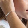 Girls' Thin Tag ID Figaro BraceletBracelet Sterling Silver - In Season Jewelry - 3 of 4