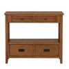 Farmhouse Pine Wood Console Table with 4 Drawers & 1 Storage Shelf for Entryway Living Room Bedroom Hallway Kitchen - 4 of 4