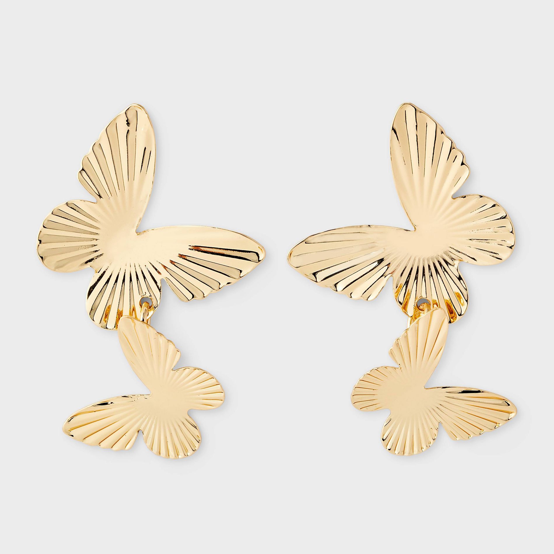 Linear Butterflies Earring - A New Day™ Gold
