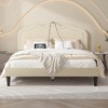 VECELO Upholstered Bed Frame with Adjustable Headboard , LED Lights, USB-A & Type-C, Velvet Platform Bed Noise Free - 2 of 4