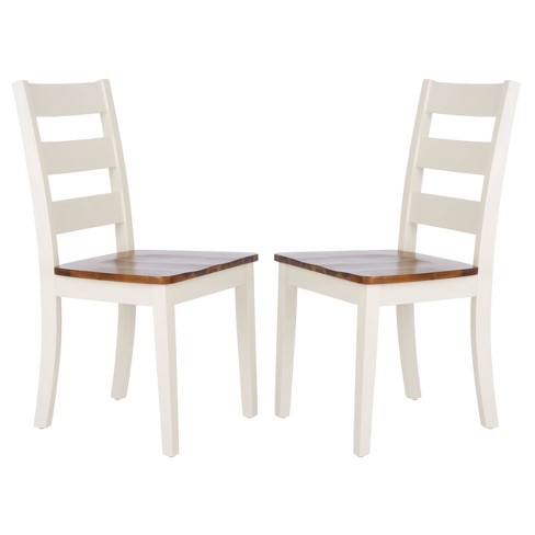 Set Of 2 Silio Ladder Back Dining, Safavieh Dining Chairs White