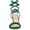 Allegra K Women's Lace Up Suede Heels Stiletto High Heels Sandals - 2 of 4