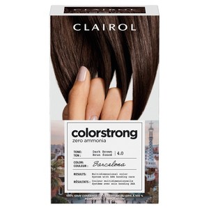 Clairol ColorStrong Ammonia Free Permanent Hair Color Dye Kit - 4 Dark Brown - 1 of 4