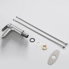 LunaLulink Brushed Nickel Single Handle Bathroom Faucet with Deck For 1 or 3 Holes,Laundry Vanity Sink Faucet with Two 9/16" Hoses - 4 of 4