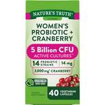 Nature's Truth Probiotics for Women with Cranberry | 5 Billion Active Cultures | 40 Vegetarian Capsules