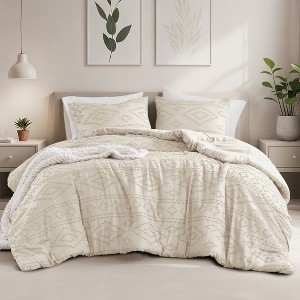 Boho Style Tufted Comforter Set – Soft, Cozy, All-Season Bedding with Chic Geometric Design, Lightweight & OEKO-TEX Certified for Year-Round Comfor - 1 of 4