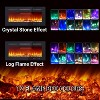 Acekool 42" Wall Mounted/Recessed Electric Fireplace, Ultra Thin Heater, Remote, Dual Heat, 12 Flame Colors, Log & Crystal Decor - 2 of 4