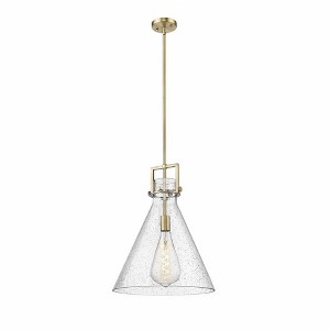 Newton Cone - 1 Light Stem Hung Pendant In Industrial Style-20.38 Inches Tall and 16 Inches Wide - 1 of 1