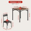 3-Piece Dining Table Set with Upholstered Chairs for Small Spaces – Modern Square Table and 2 Padded Chairs - 2 of 4