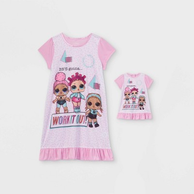 Girls' L.O.L. Surprise! Doll & Me Dorm NightGown - Pink 8