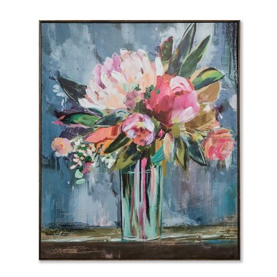 Photo 1 of 36"x30" Floral Still Life Framed Wall Canvas - Opalhouse