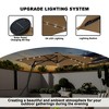 Clihome 10 Ft.Outdoor Patio Cantilever Umbrella with 360 Degrees Rotation,LED Lights,Waterproof Fade-Resistant Canopy with Cross Base - 4 of 4