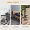 CAVINAS 16" Steel Patio Side Table,Hourglass Outdoor End Table,Detachable Accent Table for Outdoor&Indoor Use,Outdoor Furniture,Modern Coffee Table - 3 of 4