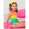 RuffleButts Toddler Girls Short Sleeve UPF50+ One Piece Rash Guard - 3 of 4
