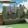 PexFix 72" x 35" Tall Wrought Iron Garden Trellis with Planter Box Black Outdoor Plant Support for Climbing Flowers Vines Patio Yard Decor - 4 of 4