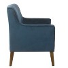 Davis Mid-Century Accent Chair Navy Velvet - HomePop: Modern Striped Upholstery, Plywood & Hardwood Frame - image 3 of 4