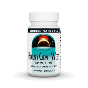 Horny Goat Weed 1000 mg by Source Naturals, Inc.  -  30 Tablet - 1 of 3