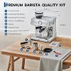 Stainless Steel Espresso Machine with Grinder & 20 Bar Pressure, 2.8L Removable Water Tank,Adjustable Shot Volume - 4 of 4
