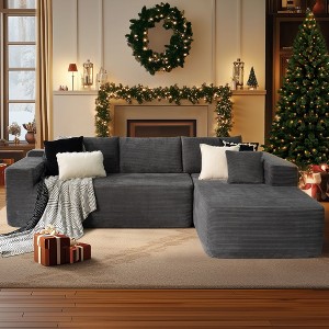 HOMLUX L Shape Modular Sectional Sofa Couch, Deep Seat Modern Minimalist Couches for Living Room - 1 of 4