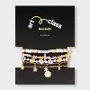 Girls' 5pk Daisies Bracelet - art class™: Beaded, Chain, Stretch, Lobster Claw Clasp, 6.5" Length - 2 of 3