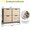 Shoe Cabinet Storage w/ 4 Flip Drawers Freestanding Shoe Storage Organizer Cabinet for Entryway, Narrow Shoe Rack Cabinet w/ 3-Tier - 2 of 4