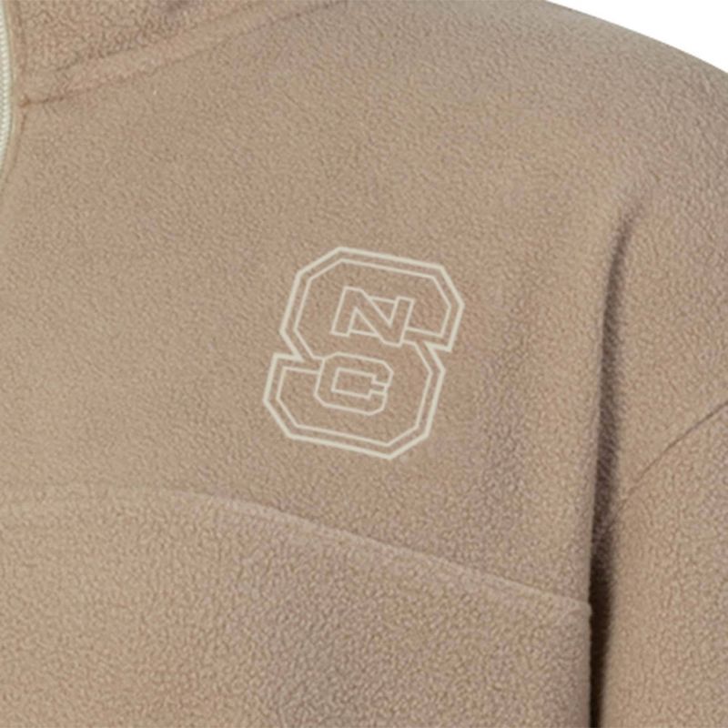 NCAA NC State Wolfpack Women&#39;s 1/4 Zip Sand Fleece Sweatshirt, 3 of 4