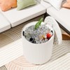 AZL1 Life Concept Ice Buckets Modern Insulated Ice Bucket with Sealed Cover for Outdoor Patio Garden Party, White, 14.76"*14.76"*16.65" - 2 of 4